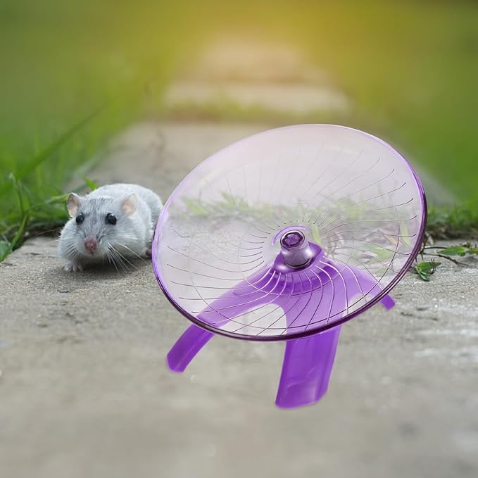 POPETPOP Silent Hamster Running Wheel 7 Inch Exercise Wheel for Small Pets Including Hamsters Gerbils Hedgehogs Squirrels Quiet Fitness Toy for Pet Activity