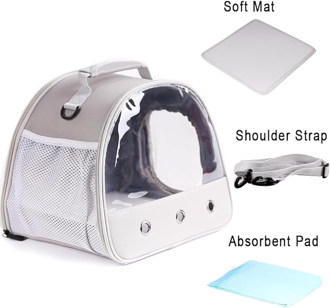 Pet Travel Carrier with Absorbent Pad Set, Pee Pad with Leak-Proof Quick-Dry Design for Bearded Dragon,Portable Guinea Pig Bag for Sugar Glider,Hedgehog,Rat,Bunny,Rat,Outdoor Used