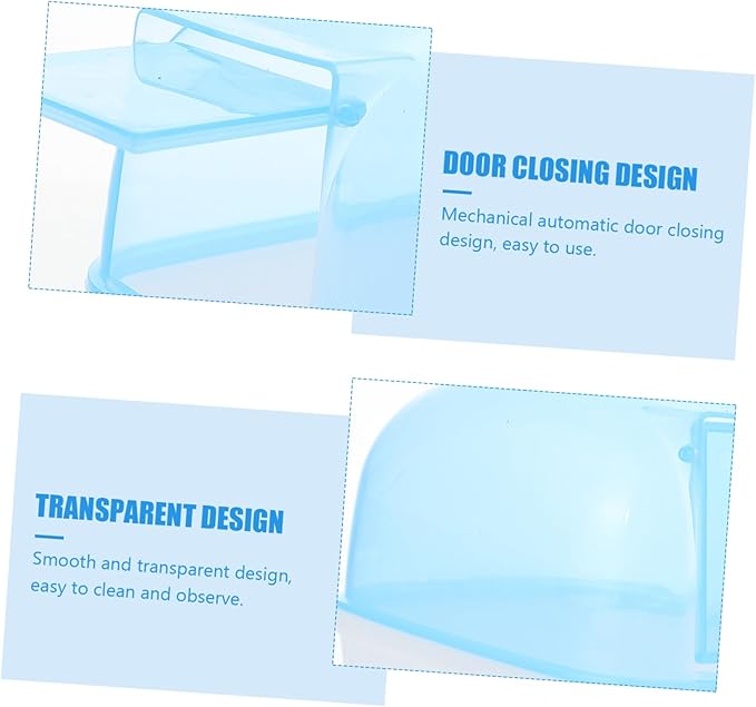 UPKOCH 2pcs Hamster Bath Container Automatic Dust Bath Box for Animals Practical Plastic Bathtub Smooth Edges for Hamsters and Chinchillas