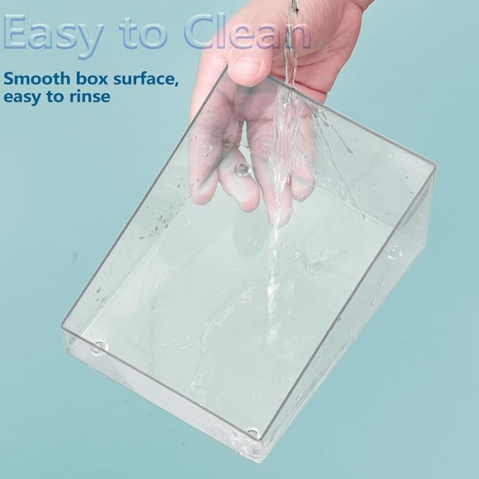 Hamster Sand Bath Box, Transparent Acrylic Sand Bath Container,Bathroom & Digging Room,Hamster Cage Accessories for Dwarf & Syrian Hamsters Gerbils Mice Lemming,Transparent