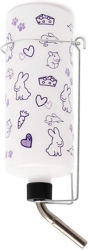 Lixit® Original Super Seal Classic Water Bottle for Rabbits, Cats, Ferrets, Hamsters, Guinea Pigs, Gerbils and Other Small Animals - Made in USA (Frosted (Pack of 2), 32 Ounce)