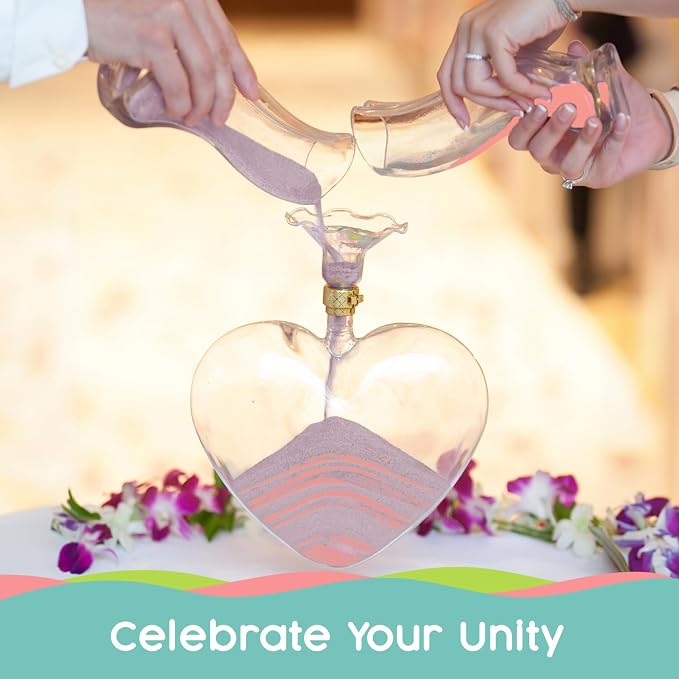 Sandsational Sparkle Begonia Unity Sand, 1 LB (16 oz), Colored for Weddings, Vase Filler, Home Décor, Craft, Aquarium, and More
