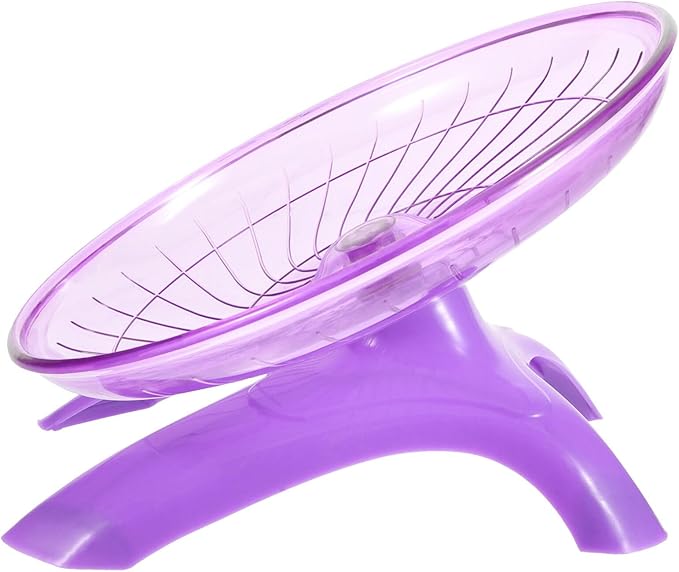 Ipetboom Hamster Wheel Chinchilla Running Saucer Silent Gerbils Wheel Purple Flying Saucer