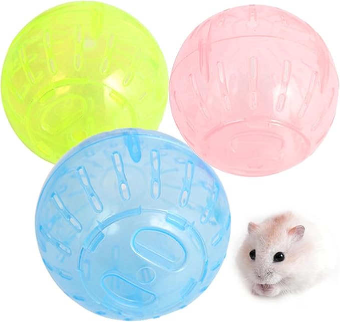 White Silent Exercise Ball Plastic Spinner Hamster Running for Sugar Gliders Small Mice Gerbils Multiple Colors Hamster Exercise Ball，Small Animal Exercise Wheels，Animal Health Supplie