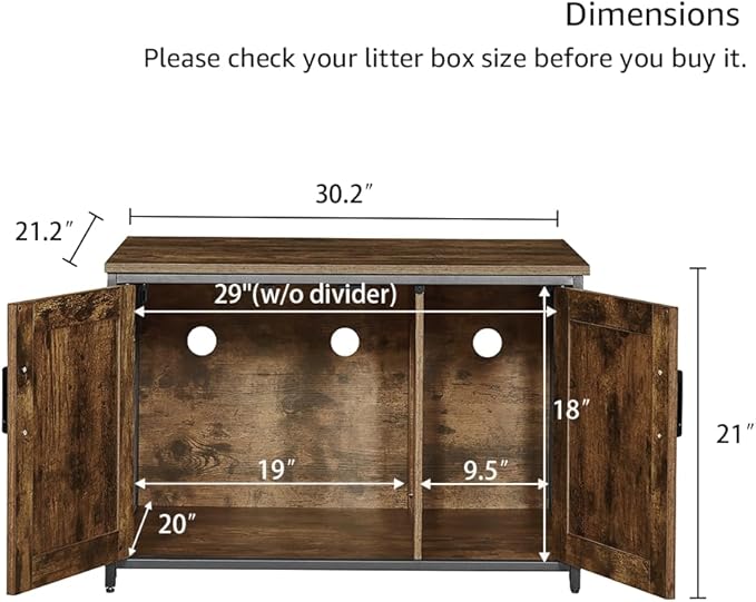unipaws Top Opening Cat Litter Box Enclosure, Friendly to Elderly People, Waist or Keen Problem People, XL Extra Large Cat Box Furniture, High Jumbo Automatic Litter Box Cover Hidden for Large Cat