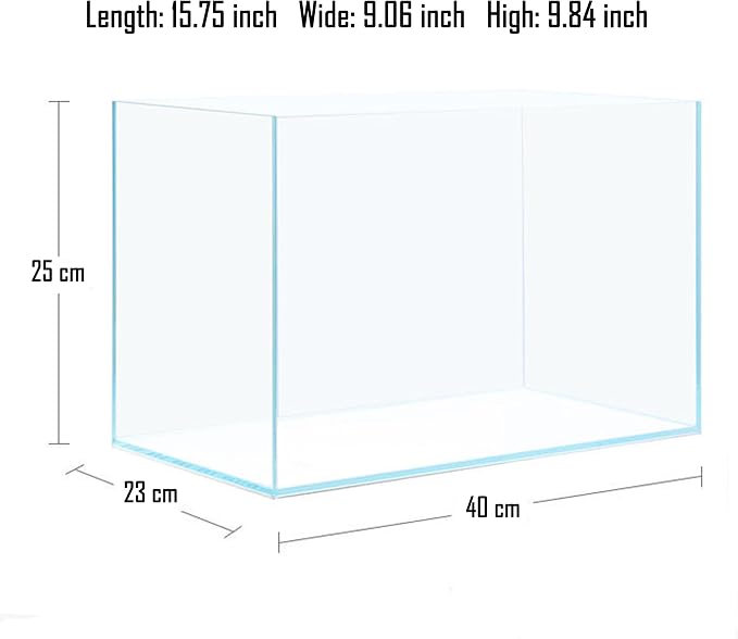 Fish Tank Starter Kits, Low Iron Glass Aquarium with Filter, Led Light for Aquascape DIY Small Betta Fish Tank (6 Gallons)