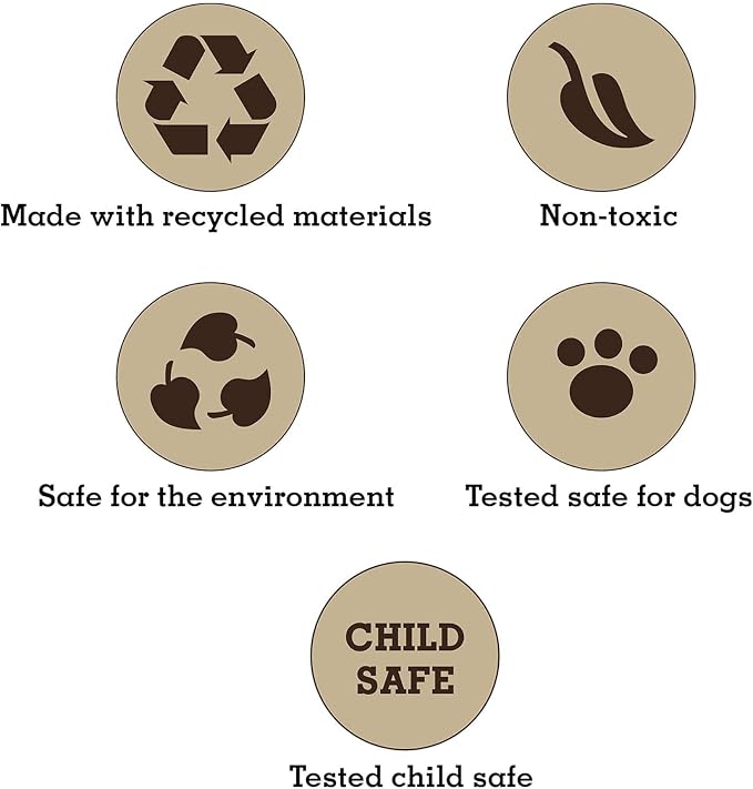Durable Tough Cotton Canvas Squeaky Dog Toy, Eco-Friendly Interactive Chew Toy for Small, Medium & Large Dogs, T-Bone (White)
