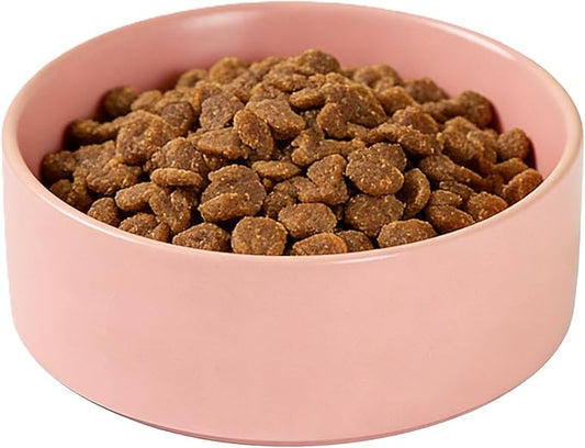 Premium Ceramic Dog Bowl – Non-Slip, Easy-Clean Food & Water Bowl for Dogs & Cats (Pink, 28 OZ)