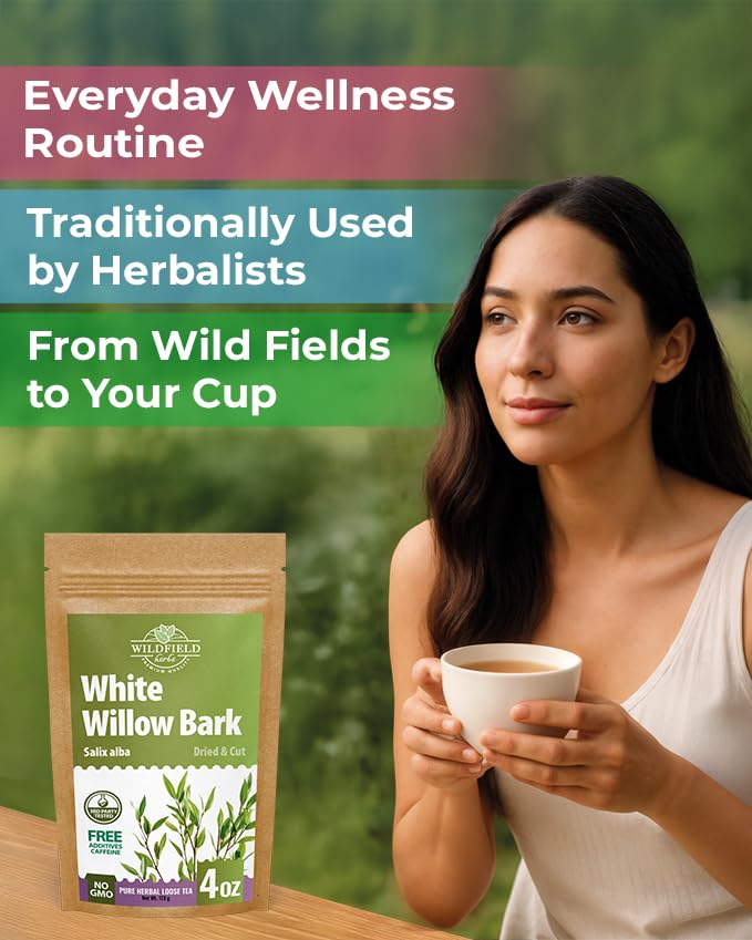 4 oz. White Willow Bark Tea Herbal (Salix Alba) - 113g White Willow Bark Herb Tea Corteza De Sauce