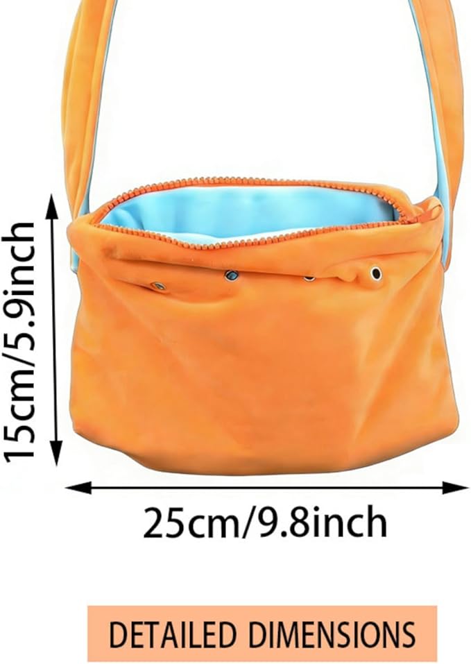 Meow&Woof Small Pet Bonding Pouch & Carrier Sling - Adjustable Strap, Travel Sleep Bag for Sugar Gliders, Ferrets, Rats, Hedgehogs, Hamsters - Outdoor Orange