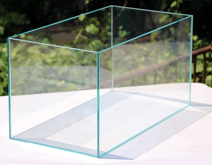 Allcolor Artisan Grade Ultra Clear Rimless Aquarium Tank (6Gal) | Low Iron Glass Fish Tank for Professional Aquascaping and Planted Layouts, 6-60 Gallons (6Gal-Top Glass Canopy)