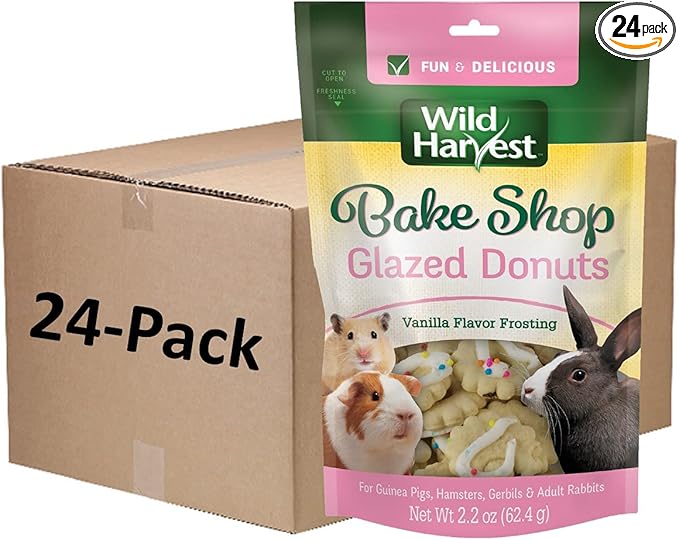 Wild Harvest Food and Unique Edible Treats for Guinea Pigs, Hamsters, Gerbils, and Adult Rabbits 24 Count