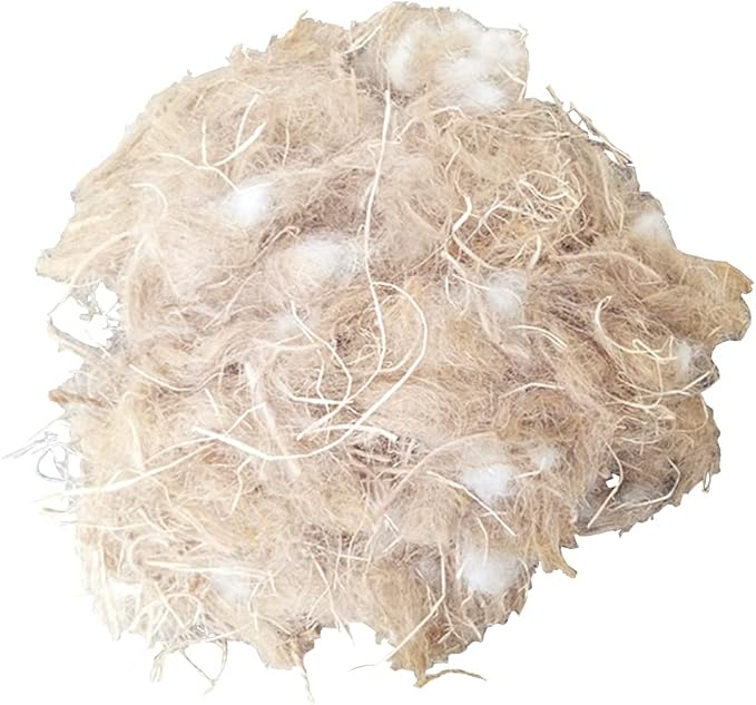 YJJKJ Natural Mixing Nesting Material Pads for Bird Nest, Bird Nest Nesting Liners Great for Nest Building and Hideouts (80G / 2.8OZ)