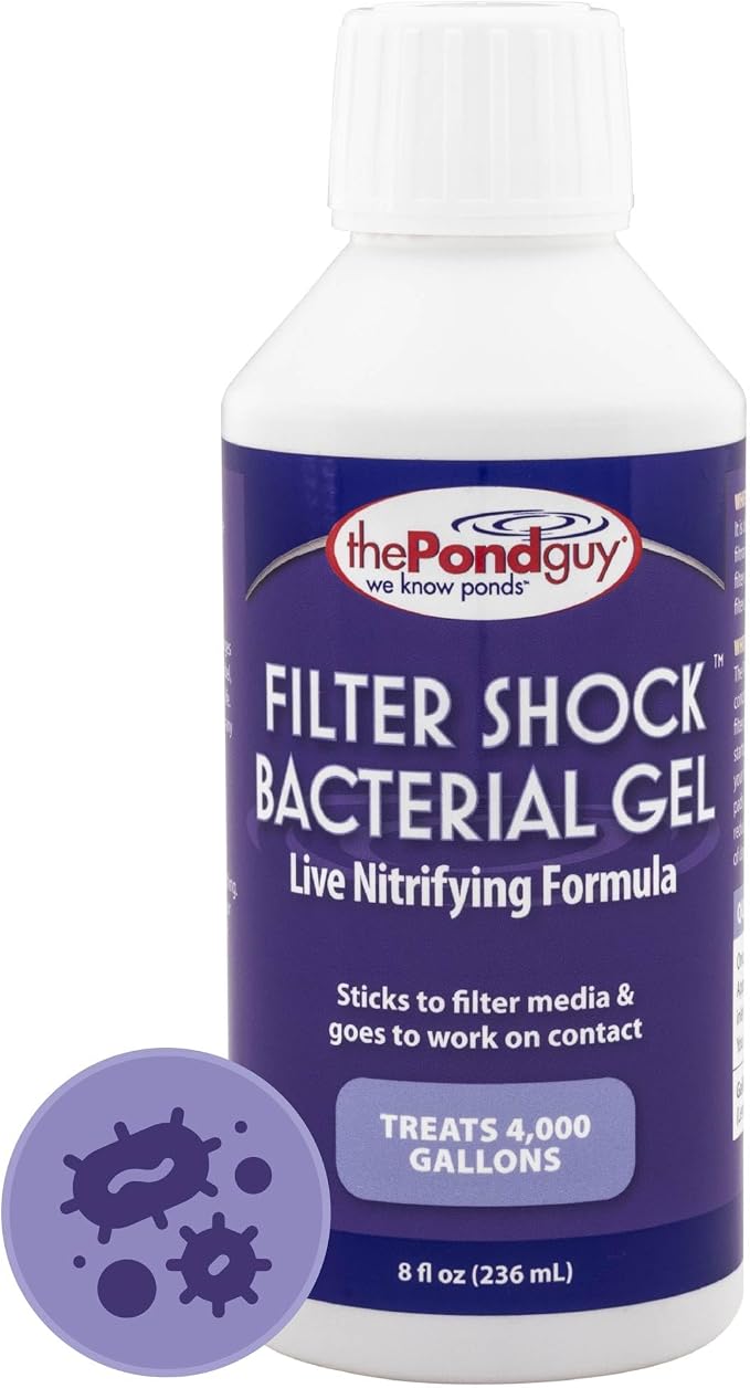 The Pond Guy Filter Shock Gel, Live Microbes & Enzyme Treatment, 8 oz | Water Garden Filtration Starter that helps maintain cleaner freshwater Koi fish ponds and supports water quality