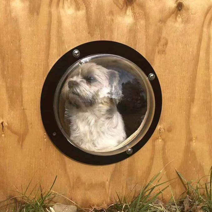 Dog Fence Window - Clear View Dome Pet Peek Window - 12.4in for Dog/cat/Horse,Even Children (2 Pack)