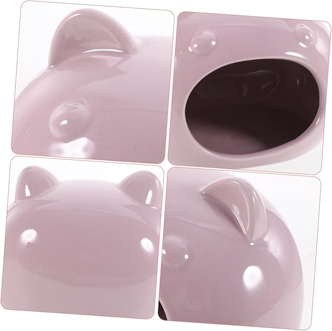 Ceramic Small Pet Hideout Cozy House Bed for Hamsters Gerbils Guinea Pigs Hedgehogs Small Animals Comfortable Shelter and Decorative Cage Accessory