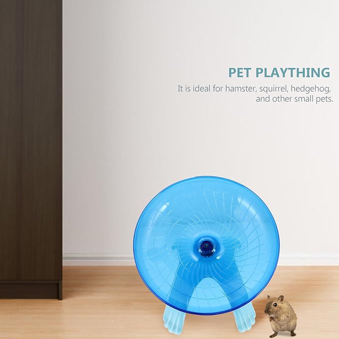 DOITOOL 2pcs Hamster Running Wheel 18cm Plastic Flying Saucer Exercise Wheel for Small Pets Hamster Activity and Plaything Set