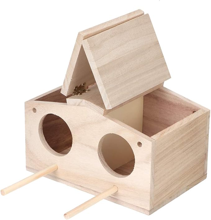Wooden Pet Bird Nests House Breeding Box Cage Birdhouse Accessories for Parrots Swallows