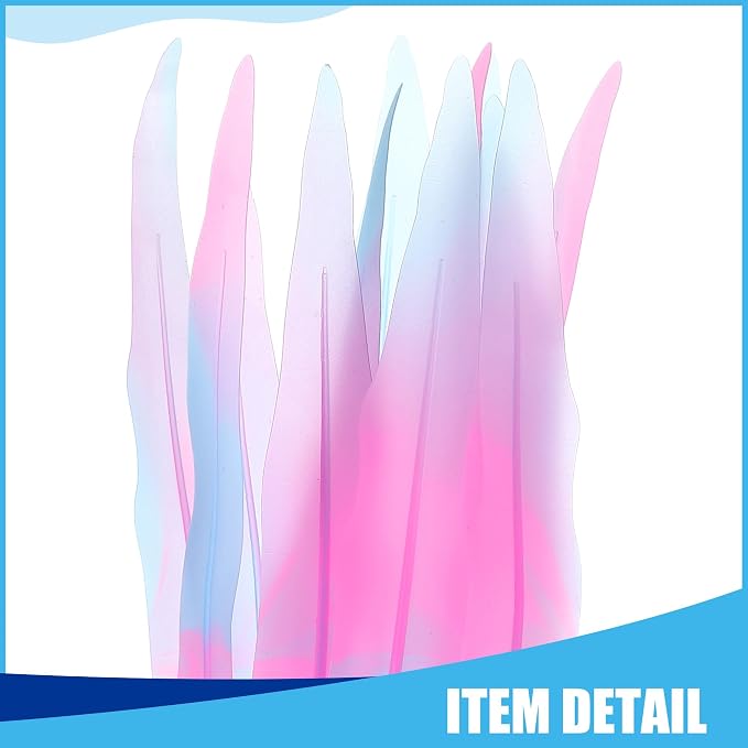 Aquarium Glowing Kelp Plant, Soft Silicone Glowing Decorations Pink