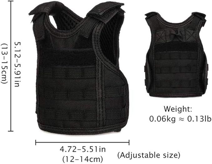 Ferret Clothes Small Animals Harness Military Style Adjustable Shoulder Straps Soft Mesh Comfort Durable Nylon Padded Vest Ferret Guinea Pig Hamster Bunny Kitten Puppy Small Pet Clothes Accessory