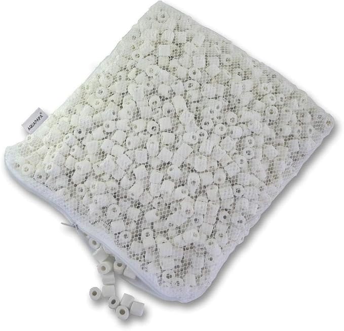 Aquarium Filter Media, Bulk Bio Ceramic Rings for Fish Tank, Canister Filter, Pond, Coral Reef (10-lb)