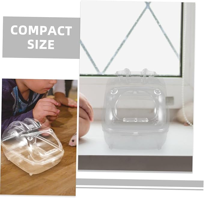 COLLBATH Hamster Bathroom Chinchilla Dust Bath Gerbil Bath Tub Compact Easy Maintenance