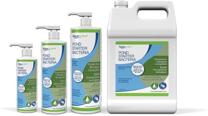 Aquascape 96013 Pond Starter Bacteria Treatment Liquid 250 ml/8.5 oz for Water Feature Ecosystem, Small