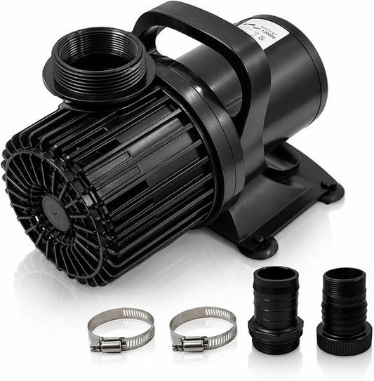 HALF OFF PONDS Submersible Water Pump, 10,000 GPH Pond Pump with 200FT Power Cord and 31FT Max Head, 720W Ultra Quiet Energy Efficient Pump for Koi Pond, Fountain, Waterfall, Water Garden, Skimmer