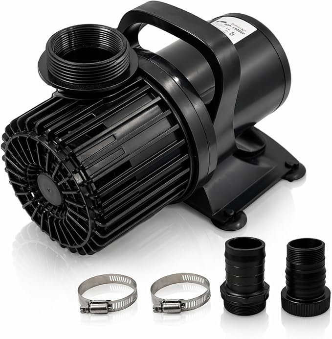 HALF OFF PONDS Submersible Water Pump, 10,000 GPH Pond Pump with 20FT Power Cord and 31FT Max Head, 720W Ultra Quiet Energy Efficient Pump for Koi Pond, Fountain, Waterfall, Water Garden, Skimmer