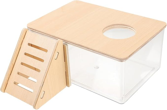 KESYOO 2pcs Acrylic Hamster Bath Box Gerbils Bath Sand Tub for Hamsters Chinchilla Dust