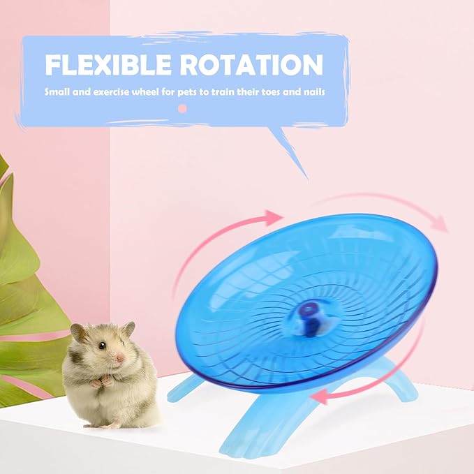 Blue Large Table Lamp Shades Large Flying Saucer for Rats Chinchilla Toys Run Disc Hamster Cage Pet Exercise Toy Hamster Flying Saucer Ball 10 Inch Rat Wheel 30cm Mute Cd