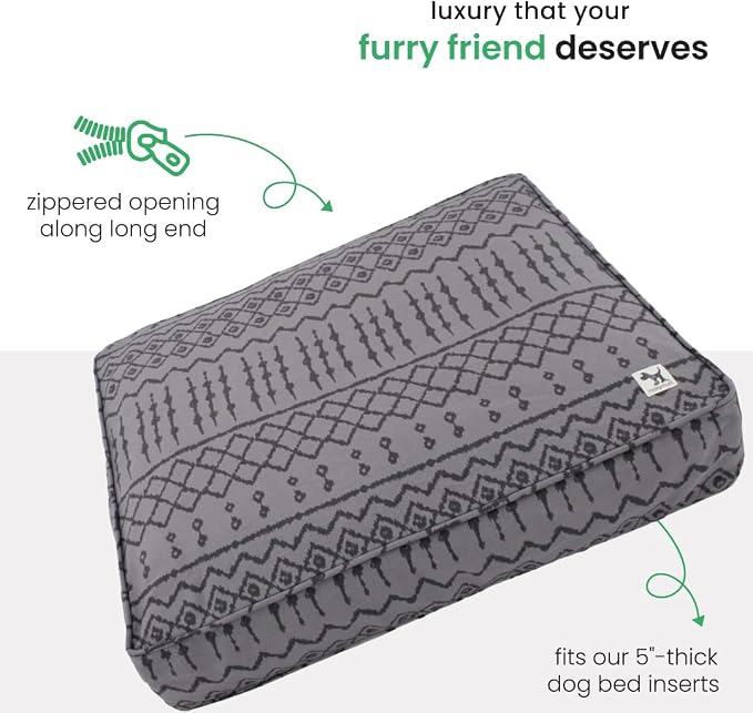 Molly Mutt Wild World Dog Bed Duvet Cover, 100% Cotton Canvas Cover for Dog, Puppy, or Cat Bed, Durable, Washable, and Free of Harmful Chemicals, Small, 22"x27"x5"