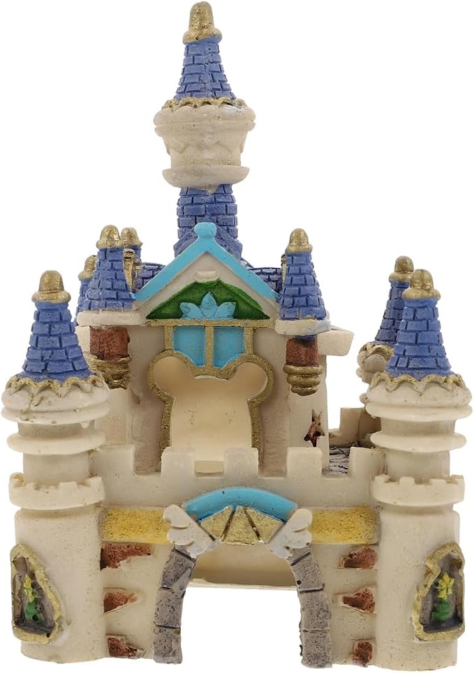 Balacoo Fish Tank Castle Decor Aquarium Castle Adornment | Aquarium Underwater Castle Ornament Resin Aquarium Adornment 5.70 X 4.33 X 4.33 in Hideout for Betta Fish and Tropical