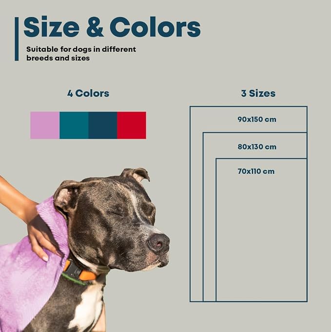 Extra Large Dog Towel for Big Dogs — 400 GSM Premium Microfiber, Fits Golden Retriever, Labrador, Bernese — Super Absorbent Quick Dry, Machine Washable (Green, XL)