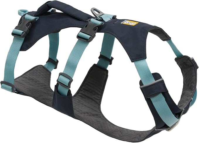 Ruffwear, Flagline Dog Harness, Lightweight and Reflective, No Pull Dog Lift Harness for Hiking, Running and Everyday Use, Basalt Gray, X-Small
