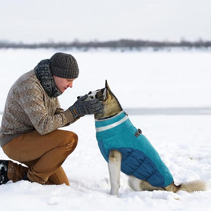 Large Dog Coat, XXLarge Dog Winter Coat, Waterproof Pet Jacket with Back Zipper,Extra Large Pet Coats, Warm Fleece Jacket with D-Ring, Windproof Winter Clothes Golden Retriever,XXL