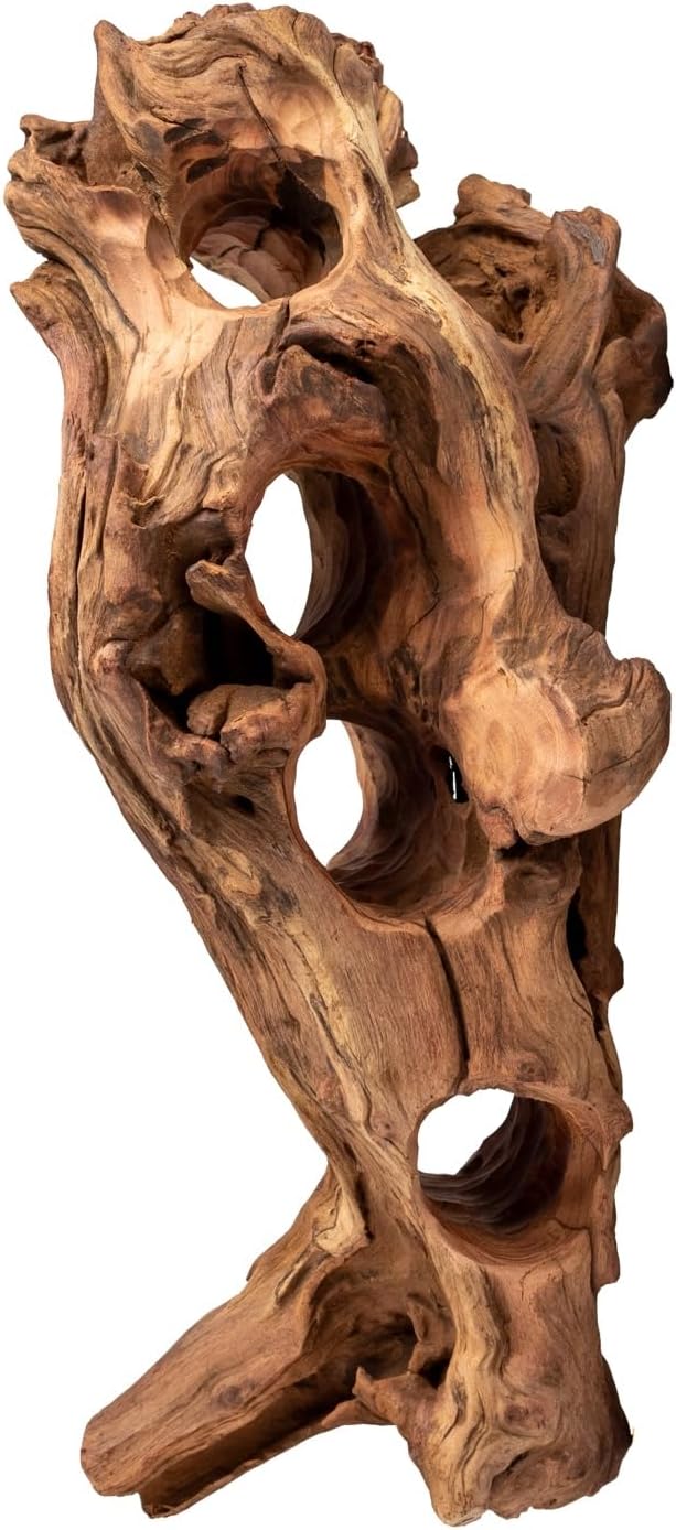 emours Porous Natural Driftwood for Aquarium, Aquascaping Driftwood with Holes, Hand-Selected Tunnels & Hideouts, Aquascaping Hardscape, Terrarium Reptile Décor, No Paint or Resin (16-20" (40-50 cm))