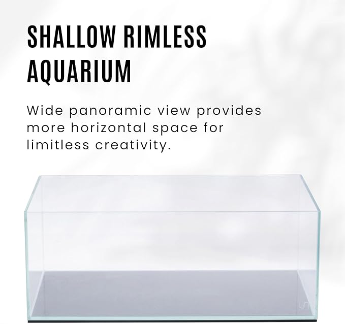 UNS Ultra Clear Rimless Tank - 5.9GAL | 22.6L - 17.71x11.02x7.08 | 45x28x18 CM, 5mm Glass Thickness, Leveling Mat Included - Low Iron, High Clarity Fish Tank w/ 45° Mitered Edge - [45S]
