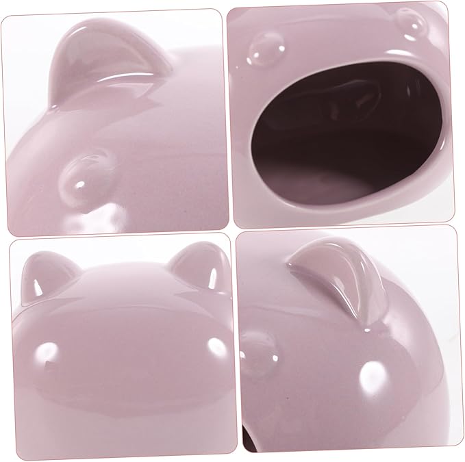 Toddmomy Ceramic Hamster Hideout Bed Cooling Pet Bed for Small Animals Guinea Pig Hedgehog