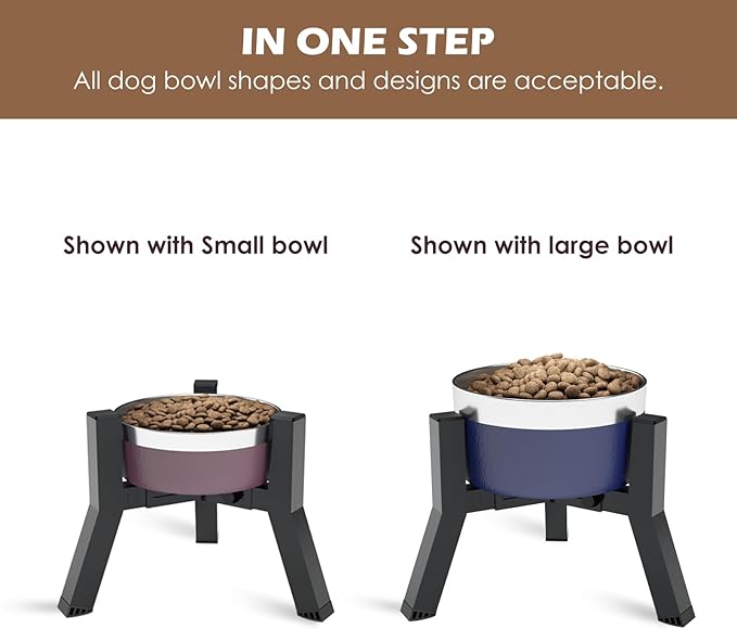 Elevated Dog Bowl Stand for Small Dogs, Adjustable Width 5.9-8.7", Raised Dog Food Water Bowls Holder, Bowl Not Included