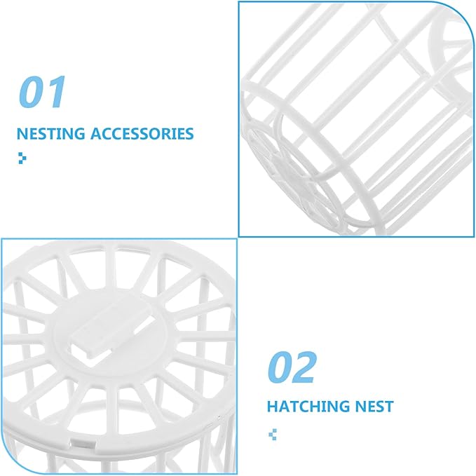 Abaodam 4pcs Plastic Bird Nest Boxes for Finch Breeding Canary Cage Bird Hut Cage Accessories Breeding Nesting Material Storage Baskets for Parrot Pet Supplies