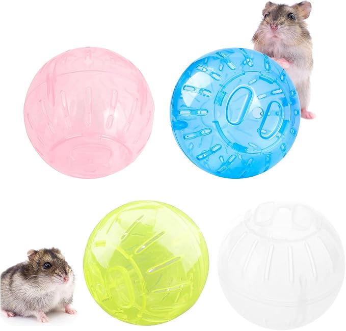 Silent Exercise Ball Plastic Spinner Hamster Running for Sugar Gliders Small Mice Gerbils Multiple Colors Hamster Exercise Ball