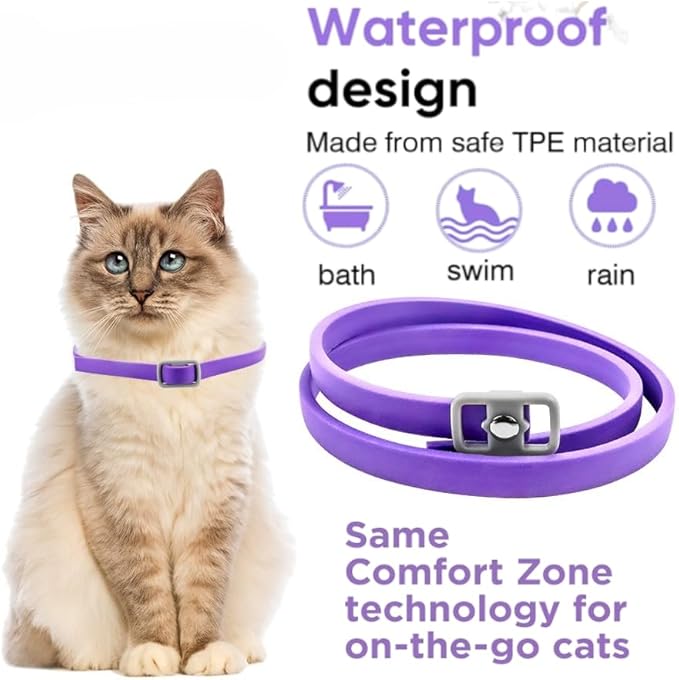 4 Pack - Cat Calming Collar for 120 Days of Calm; Cat Pheromones Help Anxiety Relief, Reduce Stress, Scratching, Meowing, Urine Marking; Indoor or Outdoor Cats; Long-Lasting Breakaway Design