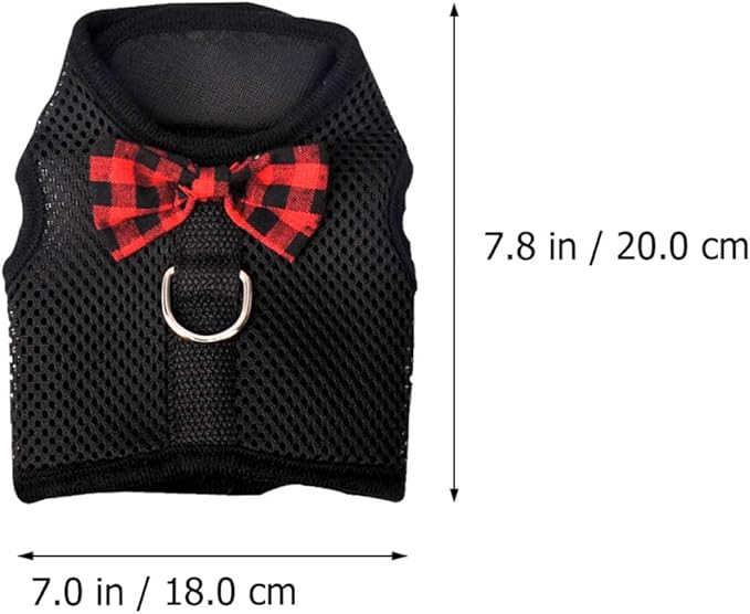 POPETPOP Small Animal Pet Harness Vest Breathable Mesh Chest Strap for Rabbits Guinea Pigs S Size 20-23Cm Adjustable Pet Chest Back Strap for Outdoor Walking