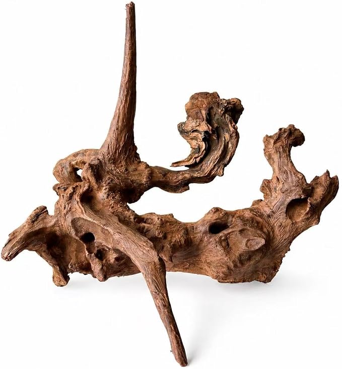Natural Aquarium Driftwood, 15 to 18 Inch 1 Large Piece, Fish Tank Decor and Aquascaping Wood for Freshwater Aquariums, Reptile Terrarium and Air Plant Display