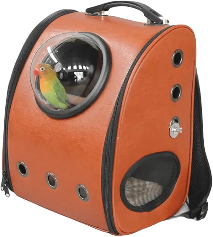 Portable Travel Pet Carrier Backpack,Space Capsule Bubble Design,Waterproof Handbag Backpack for Small and Medium Birds Parrots Budgerigar Cockatiel