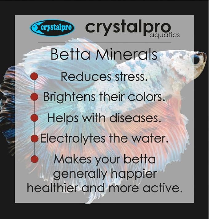 Crystalpro Betta Water Care Bundle - Betta Minerals and Betta Water Conditioner Bundle 4.22 Oz Each