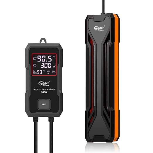 hygger Aquarium Heater 300W/500W/800W/1000W, Submersible Fish Tank Heater | with Digital LED Controller and Intelligent Leaving Water Automatically Stop Heating System, for Freshwater and Saltwater