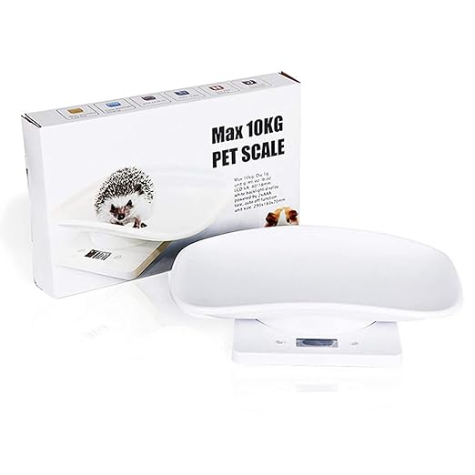 Digital Pet Scale LCD Electronic Small Animals Weighing Scale, Kitchen Food Scale, Mini Precision Grams Weight Balance Scale with g/ml/oz/lb for Pup/Cat/Hedgehog/Ferret/Hamster/Tortoise/Lizard