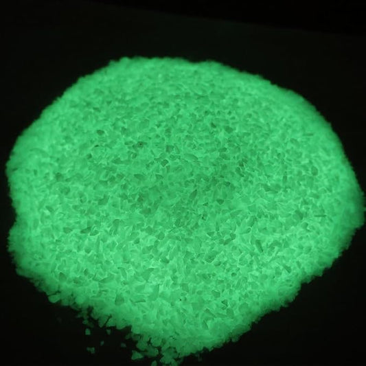 Glow in the Dark Gravel Stones,Aquarium Gravel,Aquarium Sand,Decorative Glow Gravel Rocks for Fairy Garden Fish Tank Succulents Pot Vase Filler Decor, 1 Pound (Yellow Green, 1-3mm)